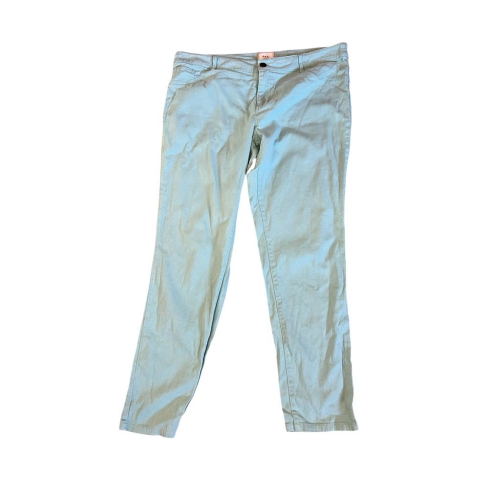 Women's eci Light Blue Ankle & Cropped Pants Size L Stretch